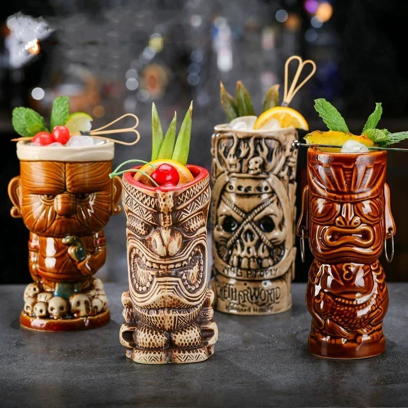 Wine Beer Type - 60 Types Ceramic Hawaii Tiki Mugs