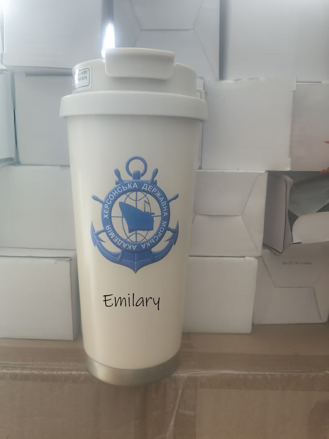 Wine In Beer Name - Customized logo 600ML water bottle thermos
