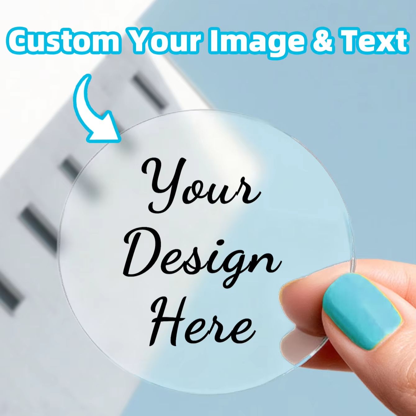 Wine Beer Bottle - 1/50/100PCS Custom Round Waterproof Stickers with