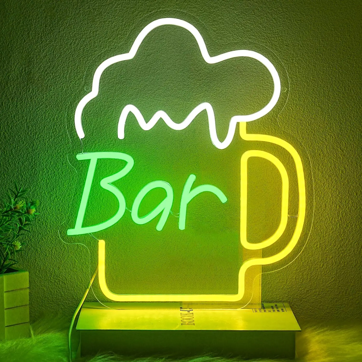 Beer & Wine Grab - Beer Bar Neon Sign USB Dimmable