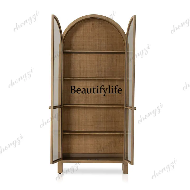 Wine & Beer Packages - A4567 American arched rattan bookcase French