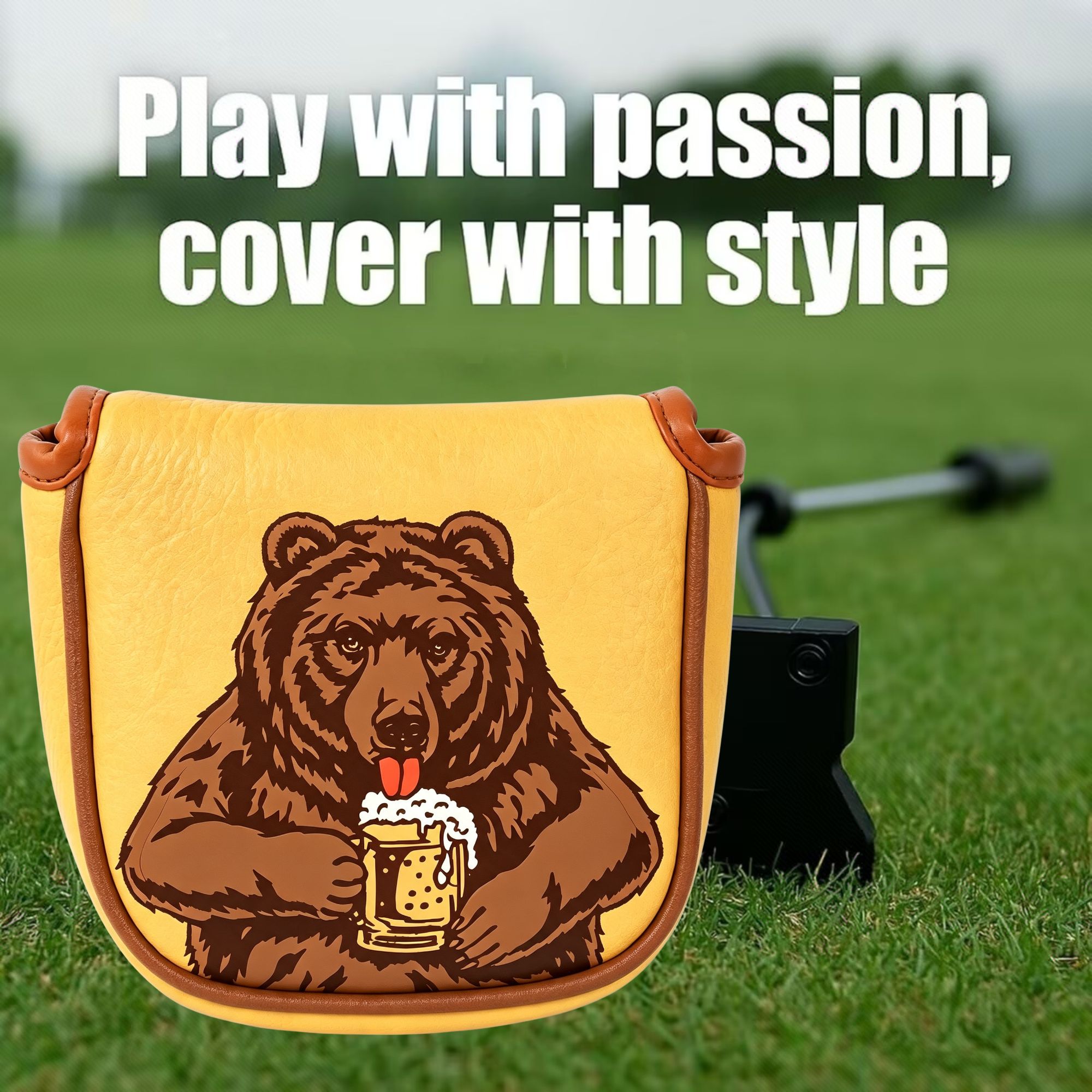 Skull Embroidered Golf Mallet  - огляд і ціна Beer & Wine Grab