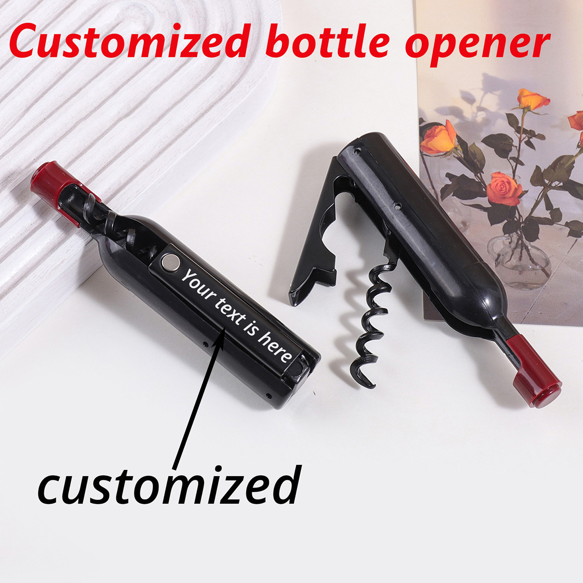 Custom Text Wine Opener Person - огляд і ціна Wine In Beer Name