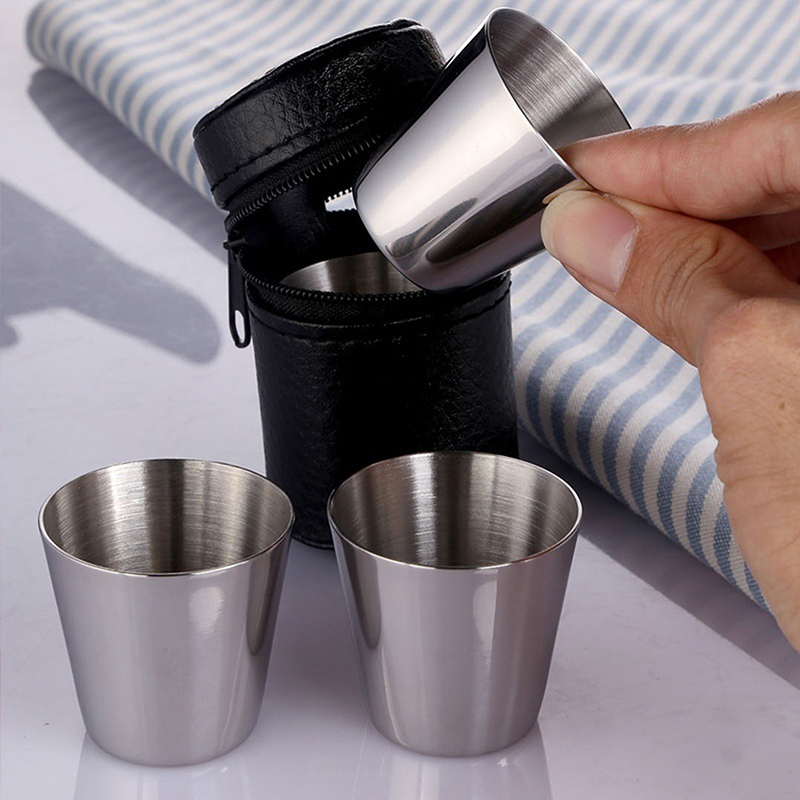 4/6Pcs Stainless Steel Cups Mi - огляд і ціна Wine Beer Coffee