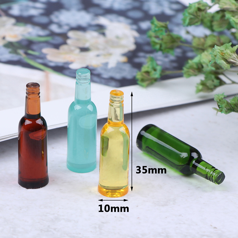 6pcs 1:12 Dollhouse Miniature  - огляд і ціна Wine Beer Bottle