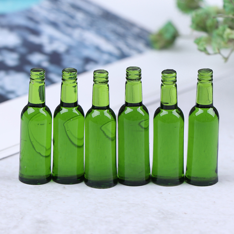 6pcs 1:12 Dollhouse Miniature  - огляд і ціна Wine Beer Bottle