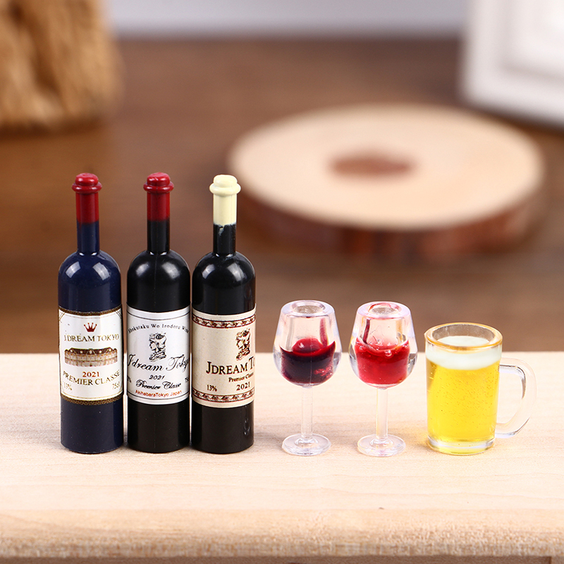5 Pcs 1:12 Dollhouse Miniature - огляд і ціна Wine Beer House
