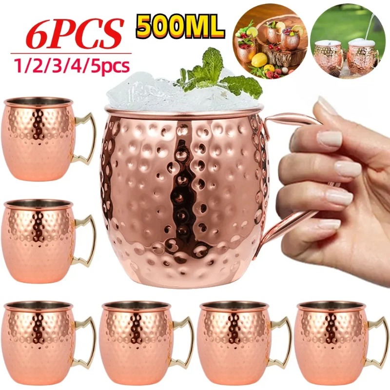 1-6PCS Cocktail Wine Cup Mosco - огляд і ціна Wine Beer Coffee