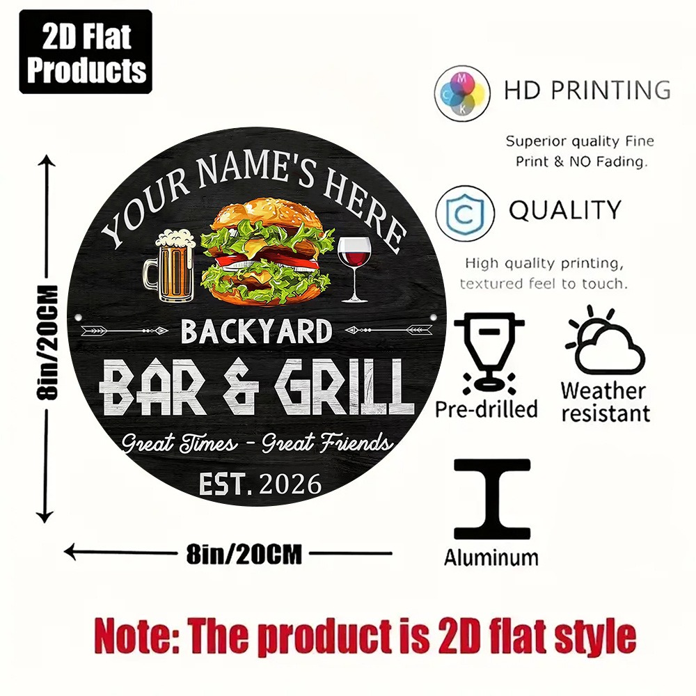 [2D Flat] 1pc Custom Name Roun - огляд і ціна Wine In Beer Name