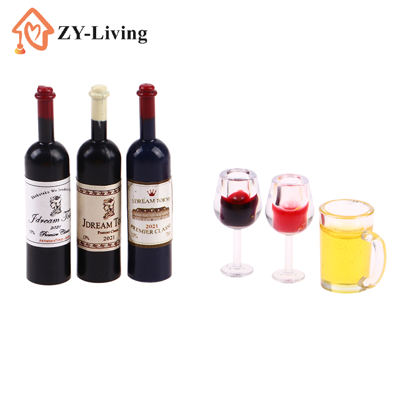 5Pcs 1:12 Dollhouse Miniature  - огляд і ціна Wine Beer House