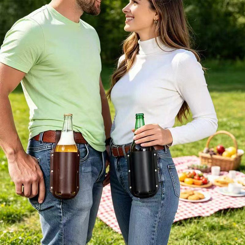 [J] 1Pcs Leather Beer Can Bott - огляд і ціна Wine Beer Bottle
