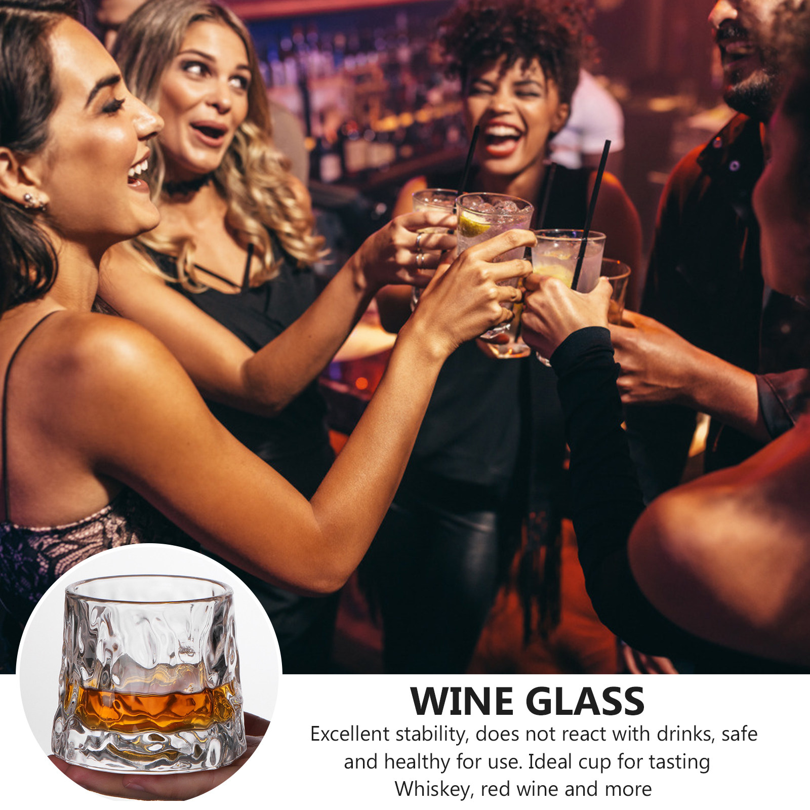 1Pcs Hammered Wine Glass Cup P - огляд і ціна Wine Beer Tasting