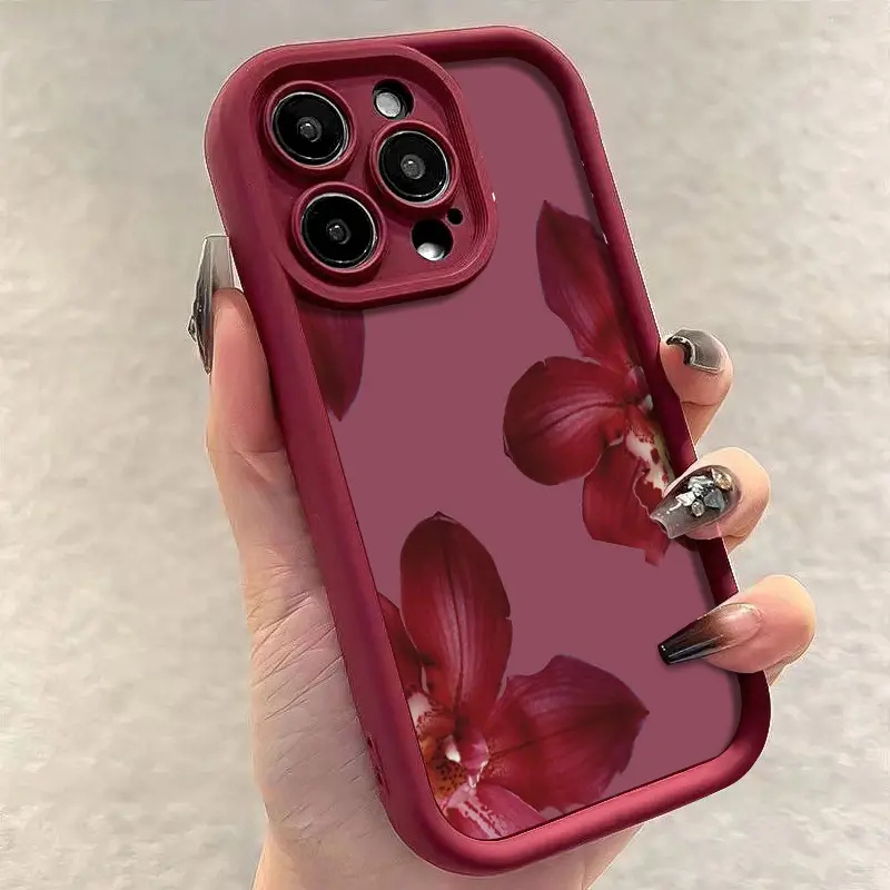 Wine Red Orchid Flower Pattern - огляд і ціна Wine & Beer Packages